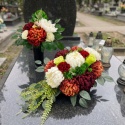 Piękny komplet na Wszystkich Świetych z różą i chryzantemą LZ39